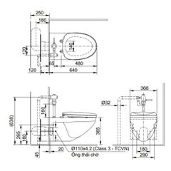 BÀN CẦU TREO TƯỜNG AC-22PVN