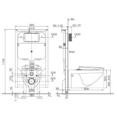 BÀN CẦU TREO TƯỜNG AC-23PVN