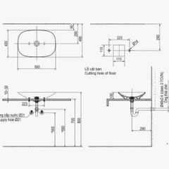 CHẬU LAVABO ĐẶT BÀN CERAFINE INAX AL-S620V