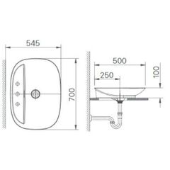 CHẬU LAVABO ĐẶT BÀN CERAFINE INAX AL-S640V