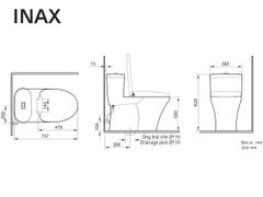 BÀN CẦU 1 KHỐI INAX AC-959VAN-2