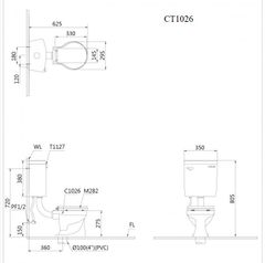 BÀN CẦU TRẺ EM CAESAR CT1026