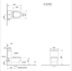 BÀN CẦU TRẺ EM CAESAR C1352