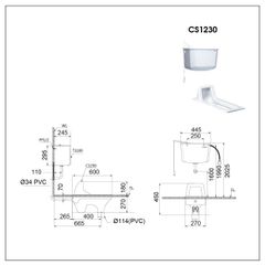 BÀN CẦU XỔM CAESAR CS1230