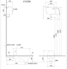 BÀN CẦU XỔM CAESAR CS1280