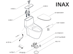 BÀN CẦU 1 KHỐI INAX AC-902VN