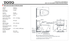 BÀN CẦU ĐIỆN TỬ TOTO CS767CRW12