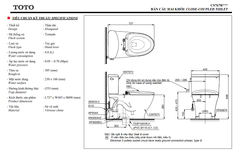 BÀN CẦU ĐIỆN TỬ TOTO CS767RW11