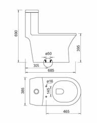 BÀN CẦU MỘT KHỐI SANFI S303