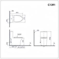 BÀN CẦU ĐIỆN TỬ C1391F+ TAF512H