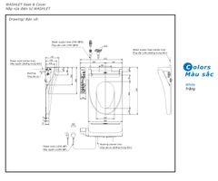 NẮP BÀN CẦU ĐIỆN TỬ WASHLET C2 TCF23410AAA