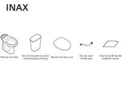 BÀN CẦU 2 KHỐI INAX C-108VAN