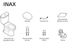 BÀN CẦU 2 KHỐI INAX C-306VPTN