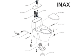 BÀN CẦU 1 KHỐI INAX AC-989VN