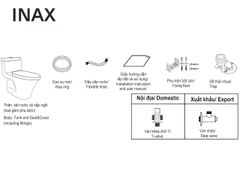 BÀN CẦU 1 KHỐI INAX AC-900VRN-2