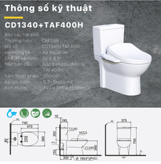 BÀN CẦU ĐIỆN TỬ CD1340 + TAF400H
