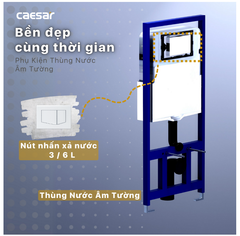 BÀN CẦU TREO TƯỜNG CAESAR CPT1505 KÉT ÂM TƯỜNG