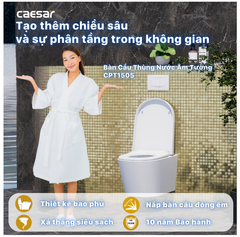 BÀN CẦU TREO TƯỜNG CAESAR CPT1505 KÉT ÂM TƯỜNG