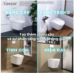 BÀN CẦU TREO TƯỜNG CAESAR CPT1505 KÉT ÂM TƯỜNG