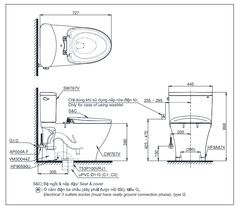 BÀN CẦU TOTO CS767RT10 NẮP ĐÓNG ÊM TC395VS