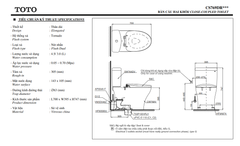 BÀN CẦU ĐIỆN TỬ TOTO CS769CDRW15