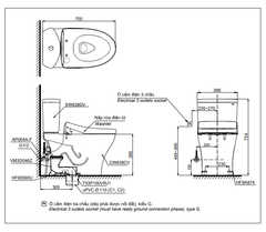 BÀN CẦU ĐIỆN TỬ TOTO CS838CDW15