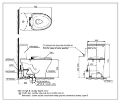 BÀN CẦU TOTO CS838DT10 NẮP ĐÓNG ÊM TC395VS
