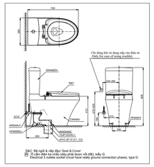 BÀN CẦU TOTO CS838DT3 NẮP ĐÓNG ÊM TC385VS