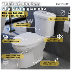 BÀN CẦU 2 KHỐI CAESAR CPT1338/ CTS 1338