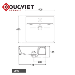 CHẬU ĐẶT BÀN  SANFI S503