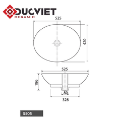 CHẬU ĐẶT BÀN SANFI S505