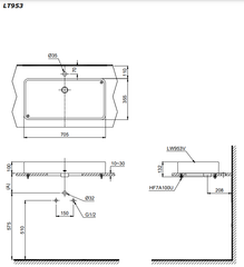 CHẬU ĐẶT BÀN TOTO LT953