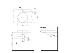 CHẬU LAVABO ÂM BÀN TOTO LW526NJU