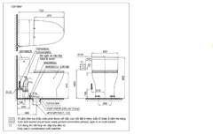 BÀN CẦU TOTO MS188VKE4 NẮP RỬA CƠ TCW1211A