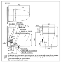 BÀN CẦU TOTO MS188VKT2/T53P100VR