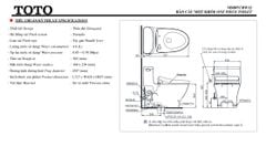 BÀN CẦU ĐIỆN TỬ TOTO MS887RW11