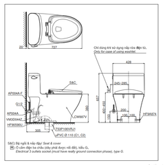 BÀN CẦU TOTO MS887RT8 NẮP ĐÓNG ÊM TC600VS