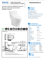 BÀN CẦU ĐIỆN TỬ TOTO MS889DRW16