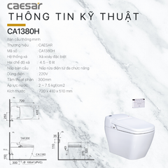 BÀN CẦU ĐIỆN TỬ CAESAR CA1380H