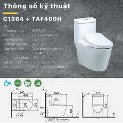 BÀN CẦU ĐIỆN TỬ C1364F + TAF400H