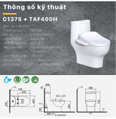 BÀN CẦU ĐIỆN TỬ C1375F + TAF400H