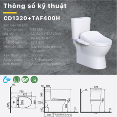 BÀN CẦU ĐIỆN TỬ CD1320 + TAF400H