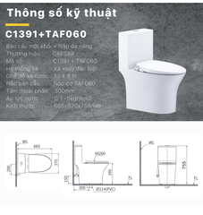 BÀN CẦU THÔNG MINH C1391F + TAF060