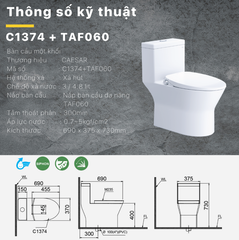 BÀN CẦU THÔNG MINH C1374F + TAF060