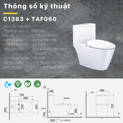 BÀN CẦU THÔNG MINH C1363F + TAF060