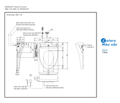 NẮP BÀN CẦU ĐIỆN TỬ WASHLET C2 TCF23460AAA