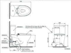 BÀN CẦU ĐIỆN TỬ TOTO CS838DW14