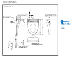 NẮP BÀN CẦU ĐIỆN TỬ WASHLET C5 / TCF24410AAA