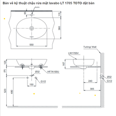 CHẬU ĐẶT BÀN TOTO LT1705