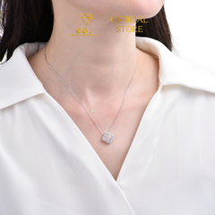 Dây Chuyền LM 4 Cánh Viền Đá Trắng Chuẩn Bạc 925 - GBJ48674 - Gia Bảo Jewelry